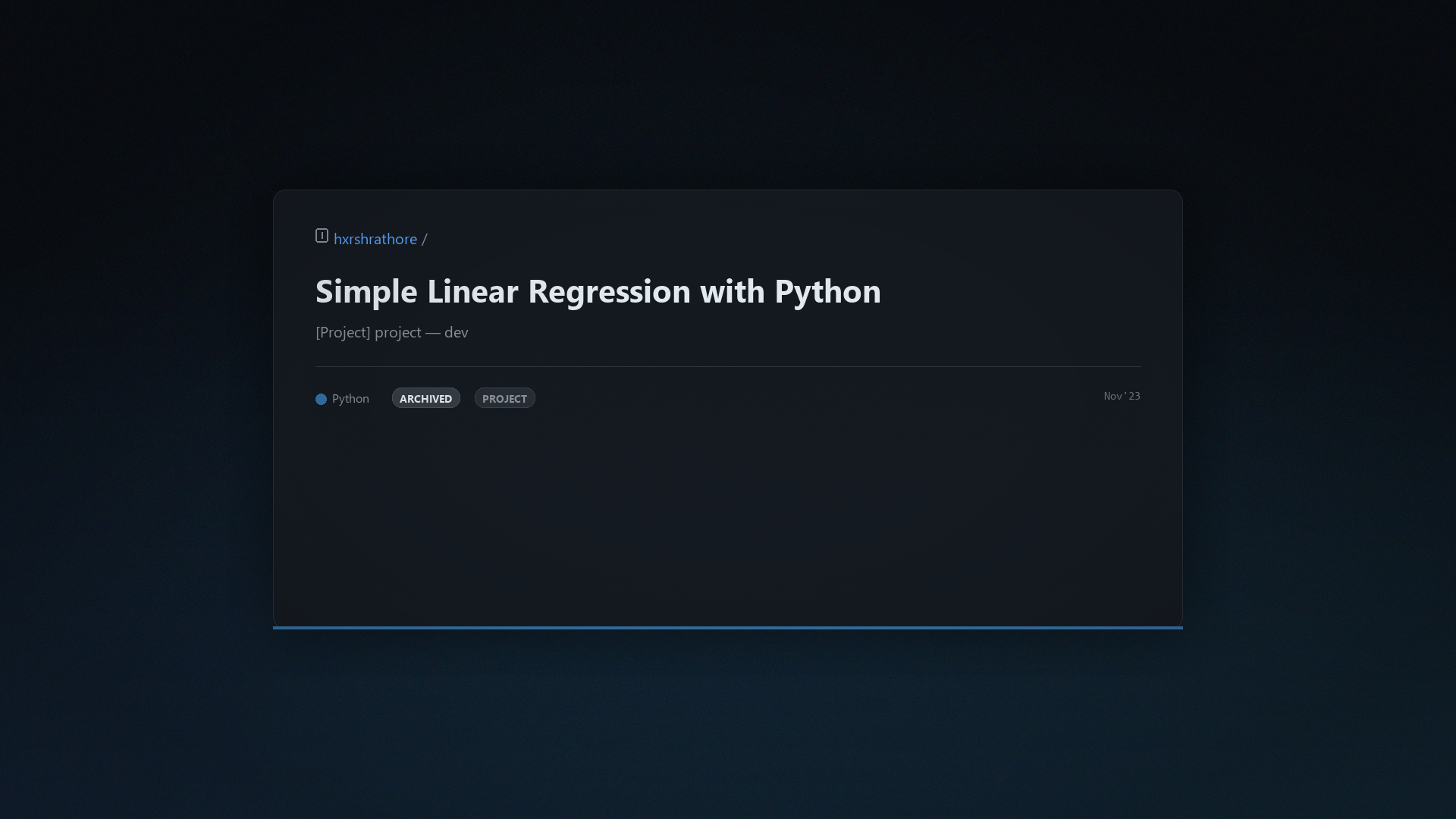 Simple Linear Regression with Python